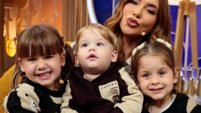 Influenciadora Virginia Fonseca e os três filhos, Maria Alice, Maria Flor e José Leonardo