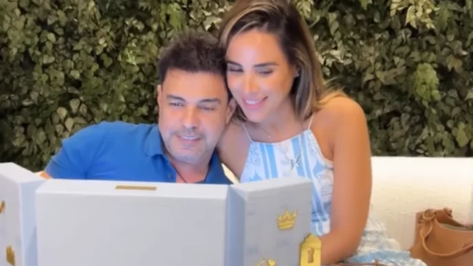 Cantora Wanessa Camargo e seu pai, o também cantor Zezé di Camargo