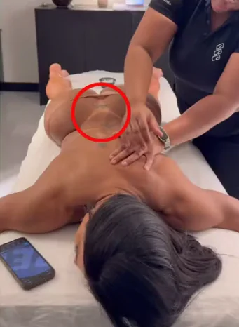 Gracyanne Barbosa durante sessão massagem
