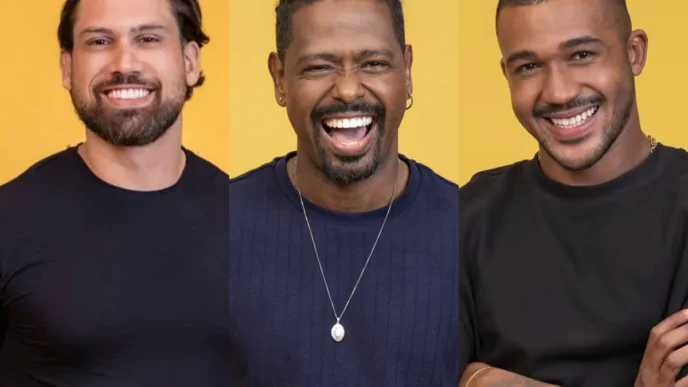 Brigido, Leandro e Matheus, que estão no segundo paredão do BBB 26