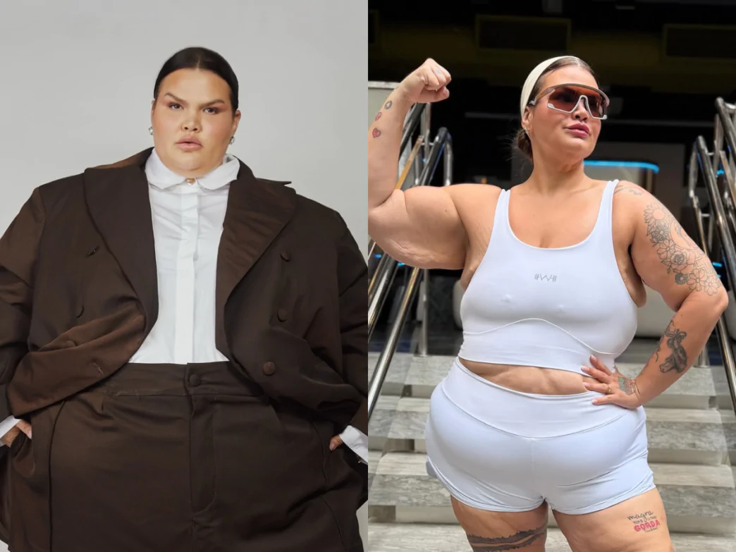 Antes e depois de Thais Carla depois de cirurgia bariátrica