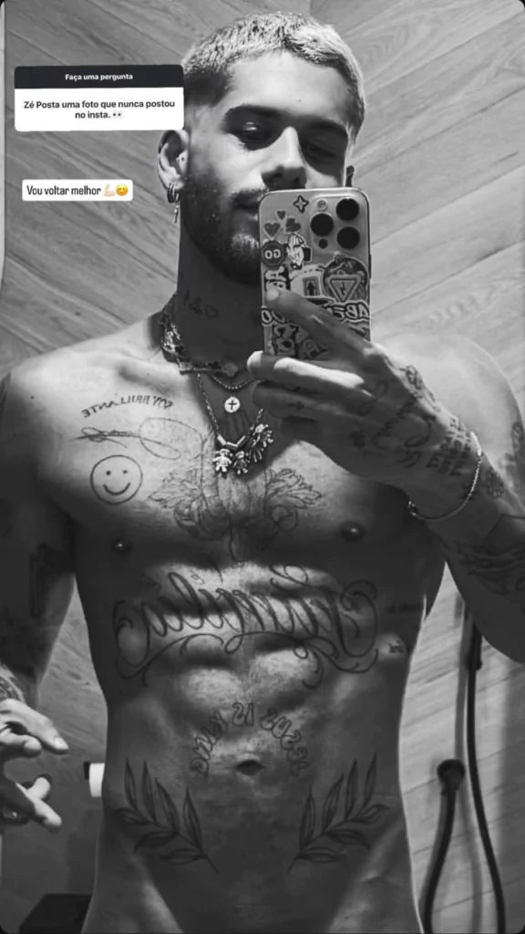 Foto de Zé Felipe nu