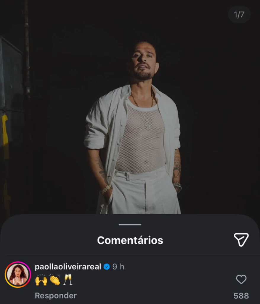 Comentário de Paolla Oliveira em post de Diogo Nogueira