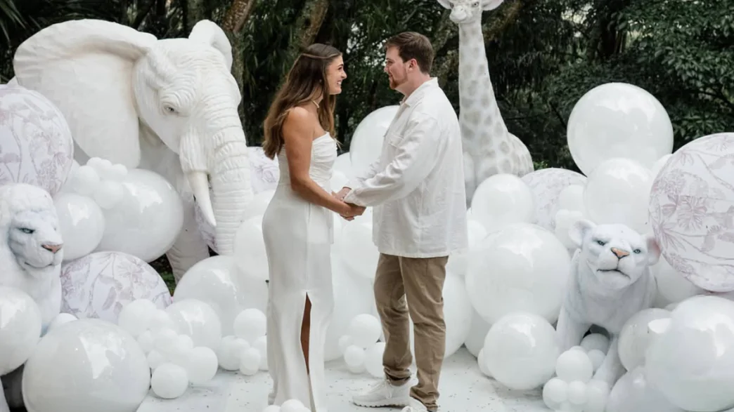 Luma Cesar, filha do jornalista César Filha, e marido dela, o empresário Ed Beccle