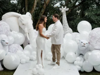 Luma Cesar, filha do jornalista César Filha, e marido dela, o empresário Ed Beccle