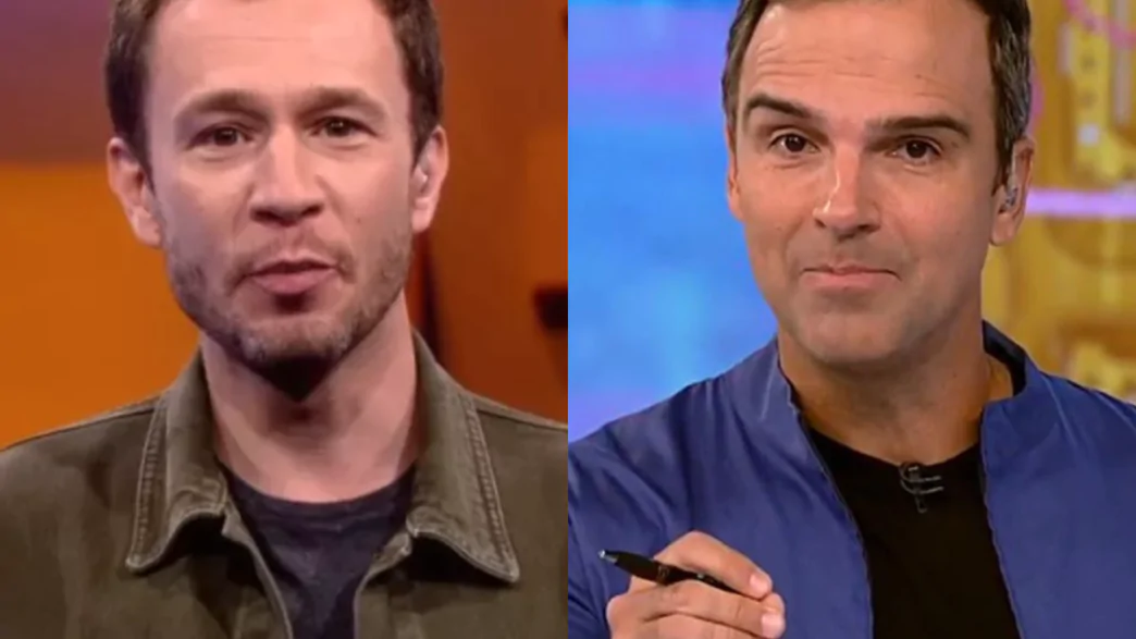 Apresentadores Tiago Leifert e Tadeu Schmidt