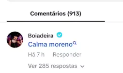 Comentário de Ana Castela em publicação de Zé Felipe 